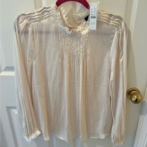 NWT! Jcrew satin cream top